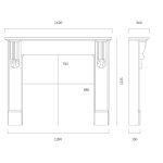 nuffield fire surround dimensions