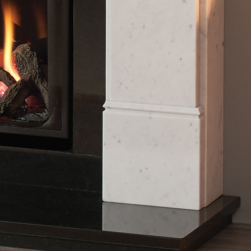 nuffield marble fireplace surround close up