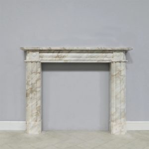 regency bullseye gold marble fireplace surround