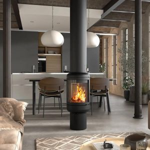 vesta central living room wood stove