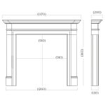 washington fireplace surround dimensions
