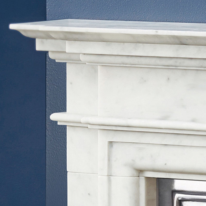 washington marble fireplace close up