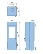 Barbas BOX 35 45-120 Wood Burning Stove Dimensions