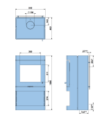 Barbas BOX 35 52-100 Wood Burning Stove Dimensions