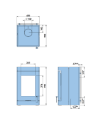 Barbas BOX 35 40-70 Wood Burning Stove Dimensions