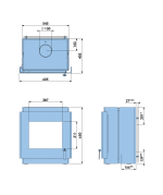 Barbas BOX 40 52-65 Wood Burning Stove Dimensions