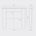 alban fireplace dimensions
