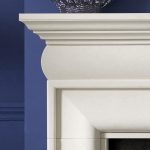 hampton limestone fireplace close up