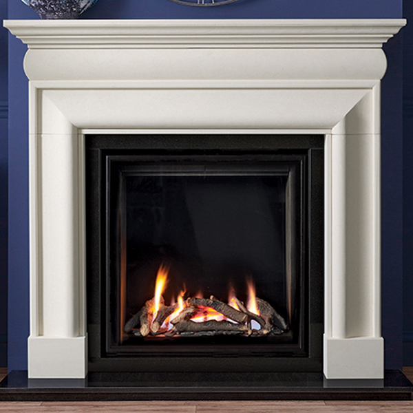hampton limestone fireplace surround