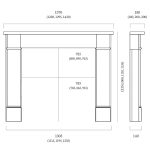 hersham limestone fireplace dimensions