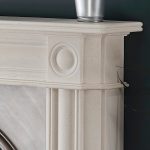 hogarth close up limestone fireplace