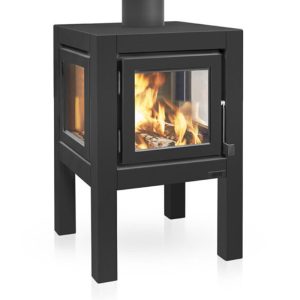 RB73 Quaruba Large Black Outdoor Wood Burning Stove