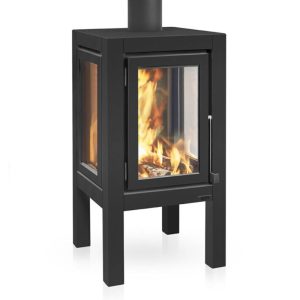 RB73 Quaruba XXL Black Outdoor Wood Burning Stove