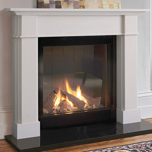 roseland limestone fireplace surround