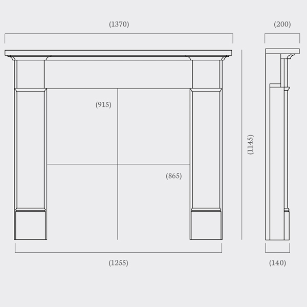 silsoe fireplace dimensions limestone