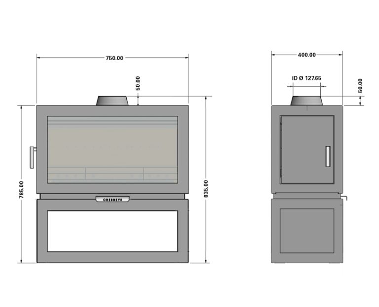 Chesneys Clean Burn ML Outdoor Wood Burning Stove - Bonfire