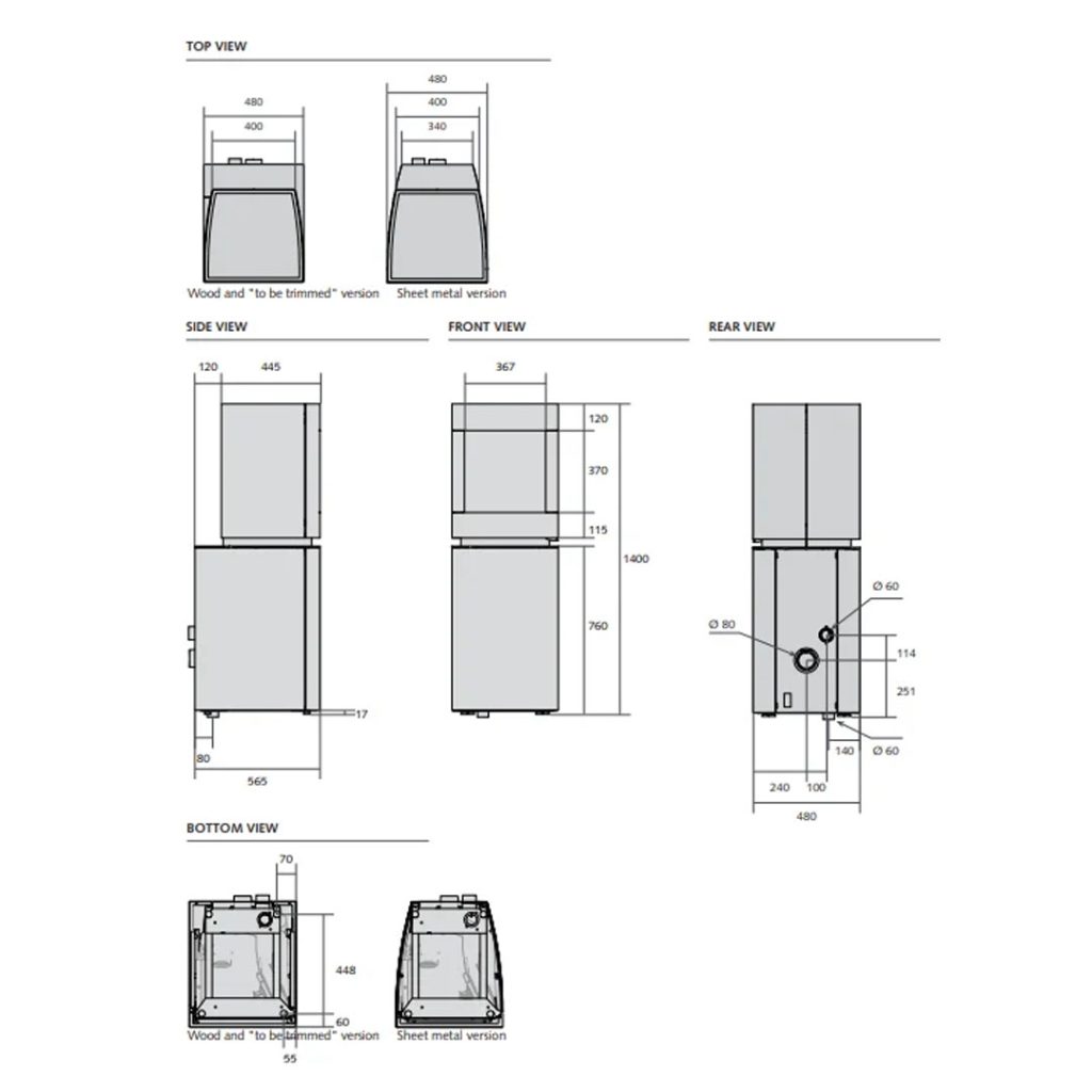 Stûv P-10 Pellet Stove - Bonfire