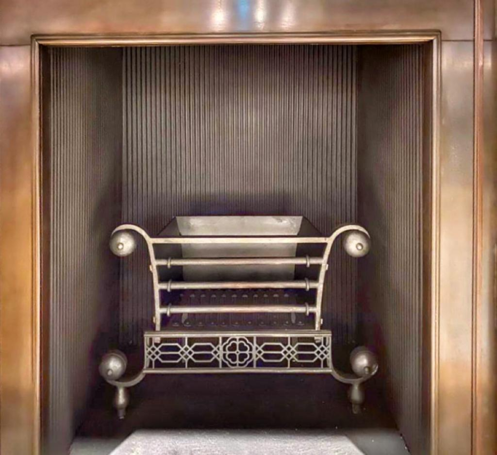 Reeded Cast Iron Fireplace Panels UK | Period Chamber Liners All Sizes