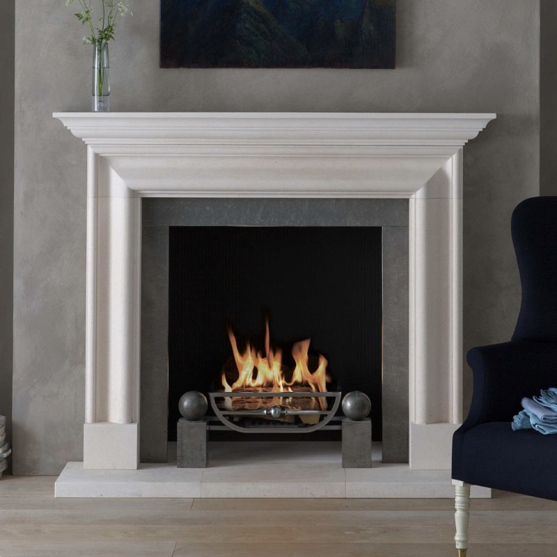 open fireplace in london house
