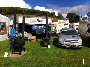 Bonfire team in a field at the henley show in henley on thames