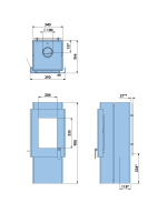 Barbas BOX 40 35-90 Wood Burning Stove Dimensions and Sizes