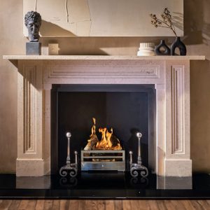 Homer Unfilled Travertine Fireplace Surround