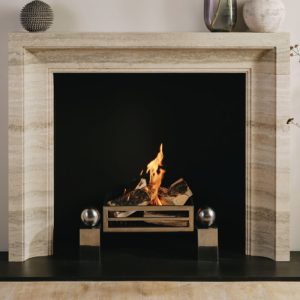 Scarpa Ivory Travertine Fireplace Surround