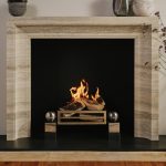 scarpa silver travertine fireplace surround