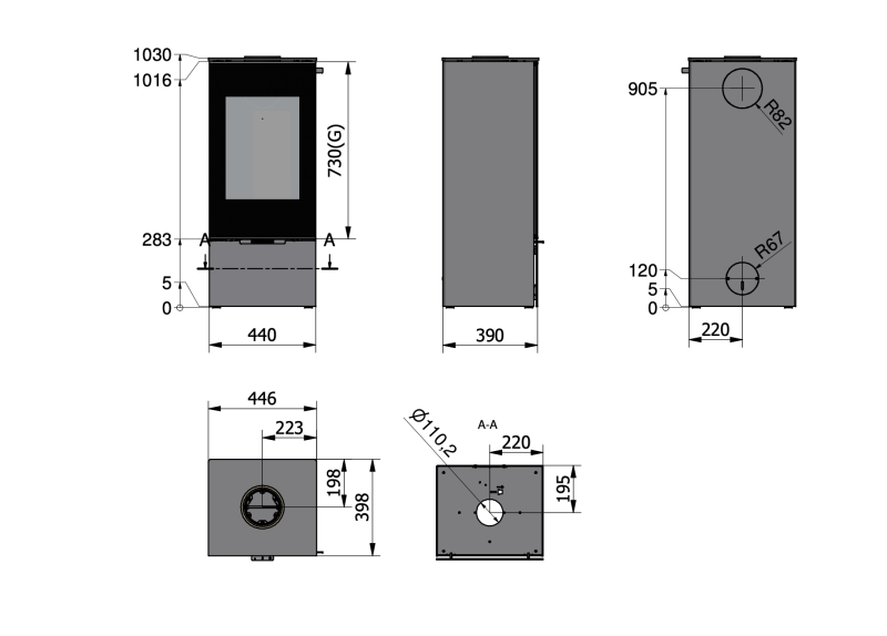 Rais Nexo 100 No Glass Sides Dimensions Sizes
