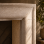 Close Up of Bolection 50 Bath Stone Fireplace Surround