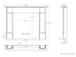 Chesneys Victorian Classic 58" Limestone Fireplace Sizes Dimensions