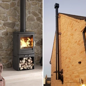 Log Burner And Two Storey Twin Wall Installed Package