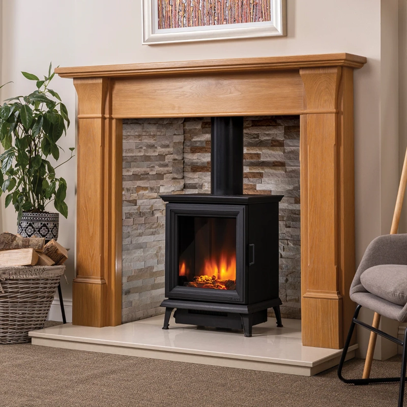 solid oak fireplace featured image