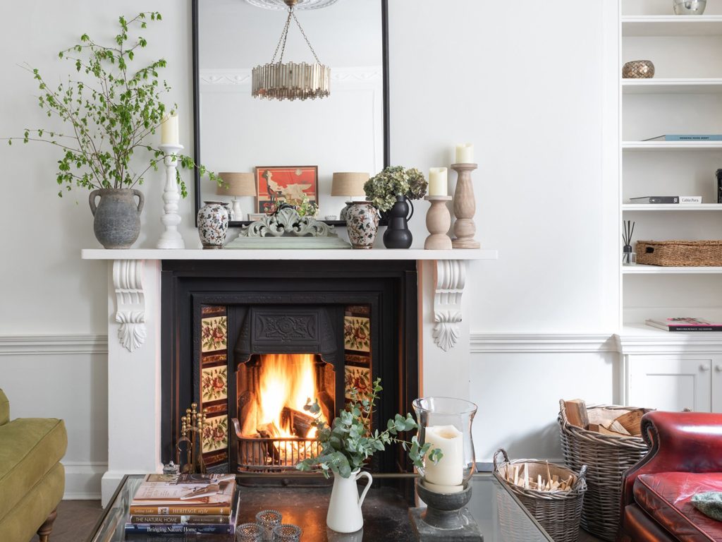 Victorian home with cast iron insert