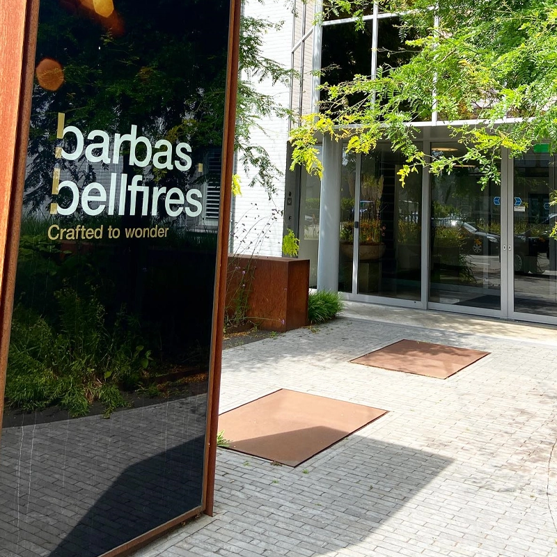 Barbas Bellfires factory visit showing fireplace manufacturing process
