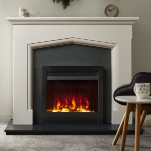 Tudor 48" Bella Creme Complete Limestone Fireplace Suite