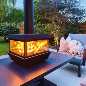 Legend Fires Table Top Garden Cube Outdoor Wood Burning Stove
