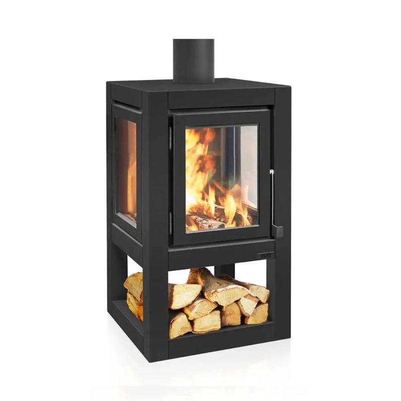 RB73 Quaruba XL Mobile Outdoor Fireplace - Black