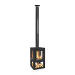 RB73 Quaruba XL Mobile Outdoor Fireplace - Black Large View