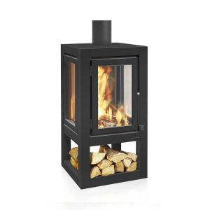 RB73 Quaruba XXL Mobile Outdoor Fireplace - Black