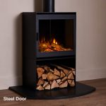 British Fires New Forest Cube - Steel Door Example