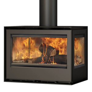 Rocal Habit 76 LD Wood Burning Stove - Hearth Mounted