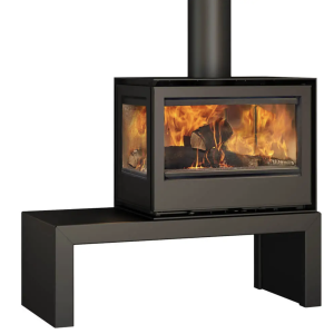 Rocal Habit 76 LI Wood Burning Stove - Stove Bench