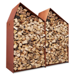 RB73 Sheddak Corten Outdoor Wood Store - Two Modules RB73 Sheddak Corten Outdoor Wood Store - Two Modules