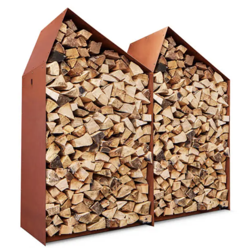 RB73 Sheddak Corten Outdoor Wood Store - Two Modules RB73 Sheddak Corten Outdoor Wood Store - Two Modules