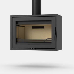 Wanders WAN 2075 Black Edition Wall Mounted Wood Burning Stove