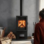 wanders ash steel base stove with lady