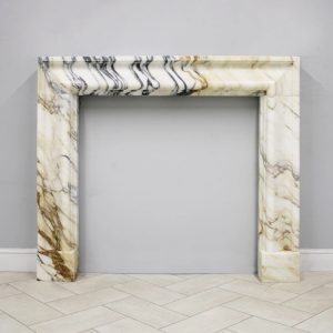 Berwick Bolection 50" Arabescato Marble Fireplace Surround - Honed