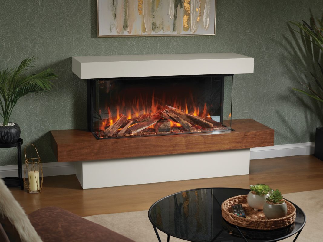 Solution Fires Sheringham With Base Electric Fire Suite