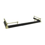 Classic 6 Black & Brass Fireplace Hearth Fender
